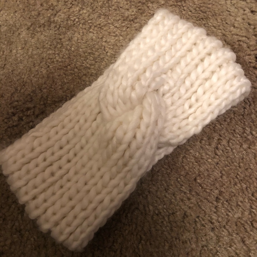 Cream sweater headband